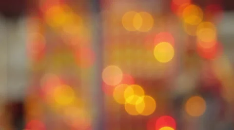 Defocussed Carousel Lights, Winter Fair, Merry Go Round Video stock 46931104