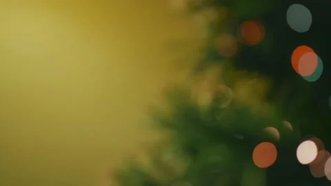 Defocussed Christmas Tree Lights Stock Footage 145052118