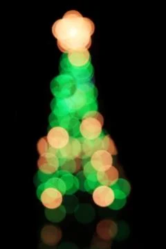 Defocussed christmas tree Stock Photos