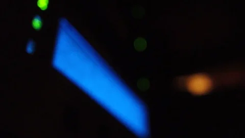 Defocussed shot of raid tower display with blinking lights Stock-Footage 111720359