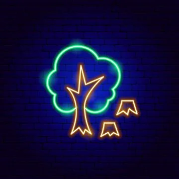 Deforest Neon Sign Stock Illustration
