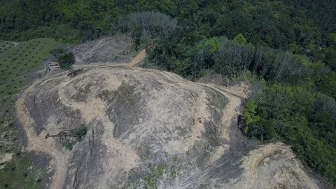 Deforestation aerial view Stock Footage 86151428
