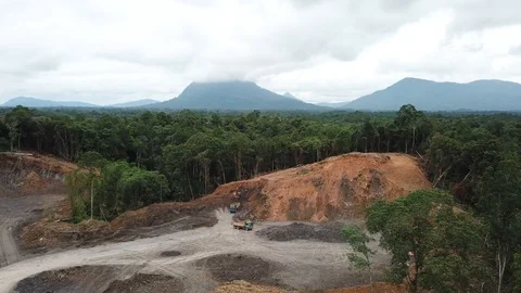 Deforestation aerial view Stock Footage 90216286