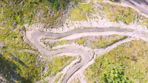 Deforestation from a bird's eye view Stock Footage 170781146