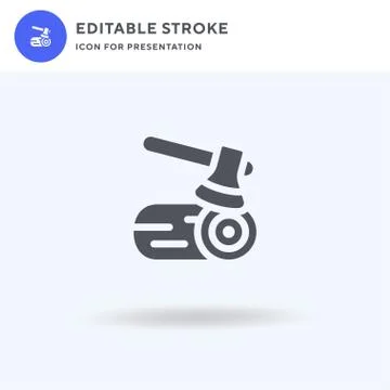 Deforestation icon vector, filled flat sign, solid pictogram isolated on white 스톡 일러스트