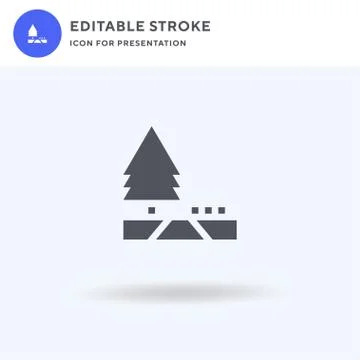 Deforestation icon vector, filled flat sign, solid pictogram isolated on white Stock Illustration