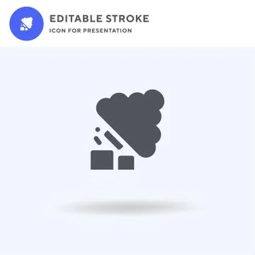 Deforestation icon vector, filled flat sign, solid pictogram isolated on white 스톡 일러스트