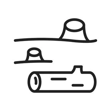 Deforestation icon vector image. Stock Illustration