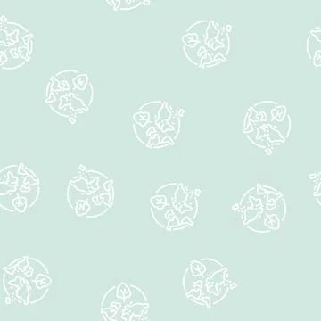 Deforestation map line seamless pattern 库存插图