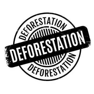 Deforestation rubber stamp Stock Illustration