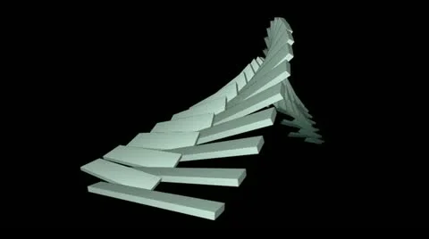 Deform square box math geometry array,conveyor belt &amp; stairs,computer tech web Stock Footage 11020054