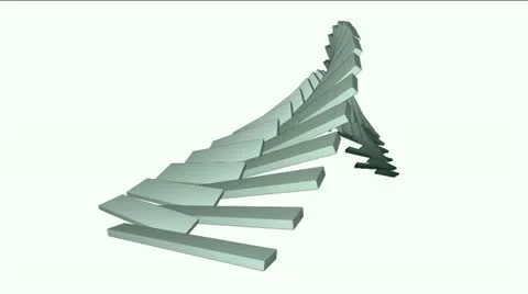 Deform square box math geometry array,conveyor belt &amp; stairs,computer tech web Stock Footage 11020073