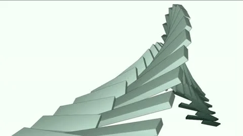 Deform square box math geometry array,conveyor belt &amp; stairs,computer tech web Stock Footage 11020114