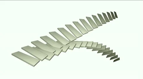 Deform square box math geometry array,conveyor belt &amp; stairs,computer tech web Stock Footage 11020477
