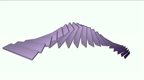 Deform square card papers math geometry array,conveyor belt &amp; stairs,computer t Stock Footage 11019990