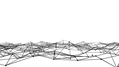 Deformable black lattice on a white background. 3d rendering Stock Footage 118326344