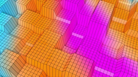 Deformable multi-colored low poly plane. three-dimensional abstract animation. B Stock Footage 123129609