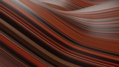 Deformable plane with orange black stripes. 3d render looped animation Stock Footage 310882199