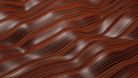 Deformable plane with orange black stripes. 3d render looped animation Stock Footage 310882204