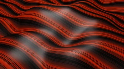 Deformable plane with orange black stripes. 3d render looped animation Stock Footage 310882208