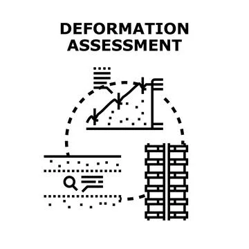 Deformation assessment measuring structural and ground instability イラスト素材