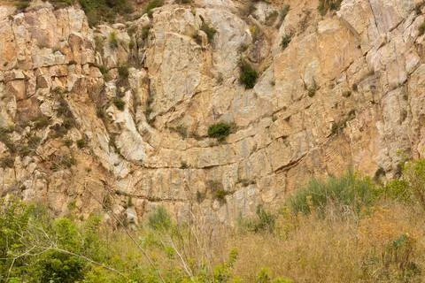 Deformation of rocks by tectonic pressure Stock Photos