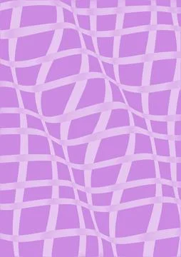 Deformed checkered pattern. Purple, white color Stock Illustration