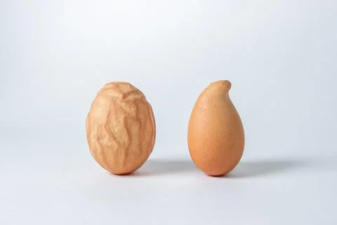 Deformed chicken eggs Stock Photos