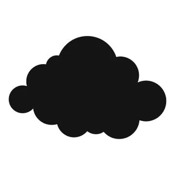 Deformed cloud icon, simple style. Stock Illustration