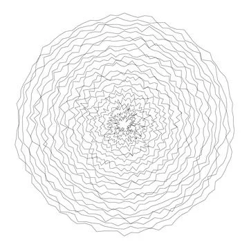 Deformed Concentric Orbital Line Pattern Vector Stockillustratie