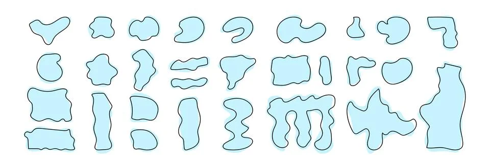 Deformed empty bubbles. Stock Illustration