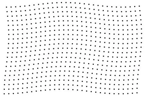 Deformed Grid Wave Dots Vector Pattern Stock Illustration