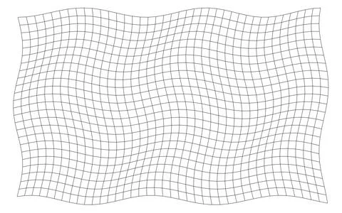 Deformed Grid Wave Lines Abstract Vector Art Stock Illustration