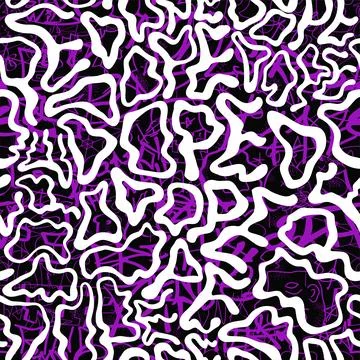 Deformed wavy dope word seamless pattern wallpaper.Vector graphic illustration Stock Illustration