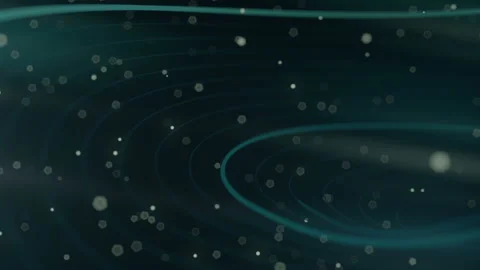 Deformed wavy wires with motion glowing lines. Depth of field. 3D loop animation Stock Footage 128968391