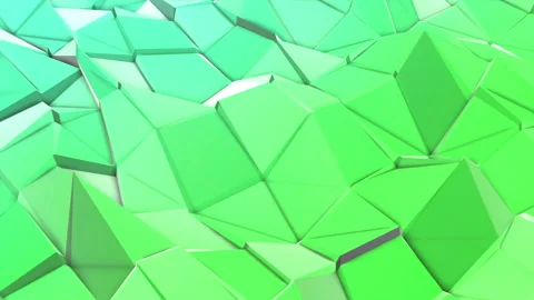 Deforming low-polygonal plane. abstract background. 3D rendering Stock Footage 95311172