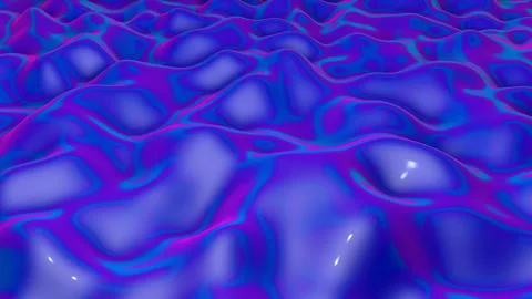 A deforming three-dimensional plane of a neon color. Abstract animated backgroun Stock Footage 122523460