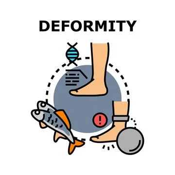 Deformity causing suffering and genetic medical problems 스톡 일러스트