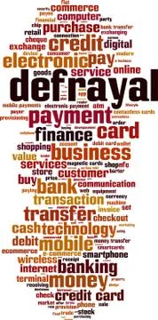 Defrayal word cloud Stock Illustration