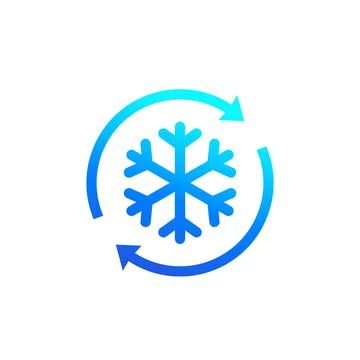 Defrost icon with arrows, vector Stock Illustration