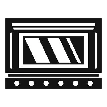 Defrost oven icon simple vector. Electric convection stove Stock Illustration