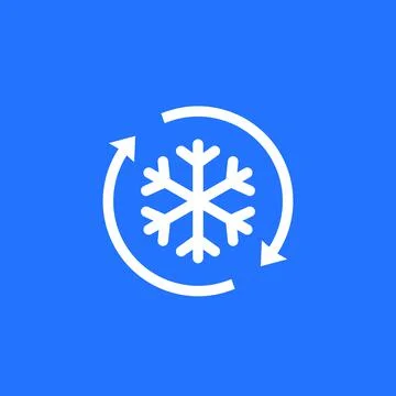 Defrost vector icon with arrows Stock Illustration