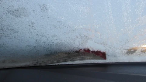 DEFROST WINTER WINDSHIELD Video stock 99788441