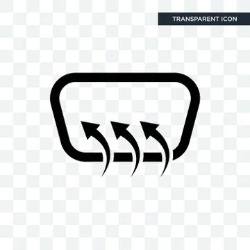 Defroster vector icon isolated on transparent background, defroster logo desi Stock Illustration