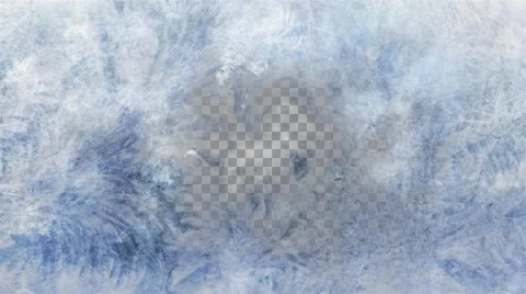 Defrosting Ice On The Window Glass With Alpha Channel Stock Footage 44140500