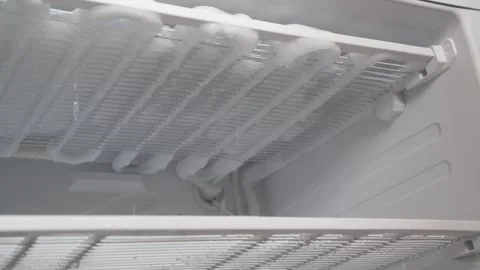 Defrosting the refrigerator from ice . Stock Footage 245304977
