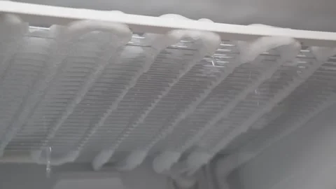 Defrosting the refrigerator from ice . Stock Footage 245305012