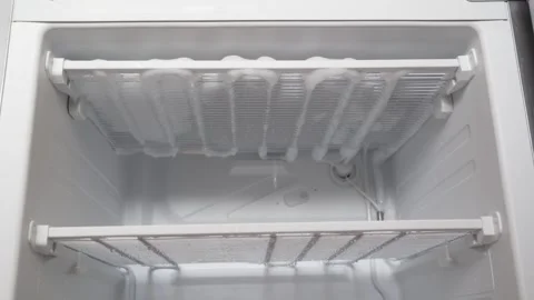 Defrosting the refrigerator from ice . Stock Footage 245305085