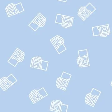 Defrosting refrigerator line vector seamless pattern line 스톡 일러스트