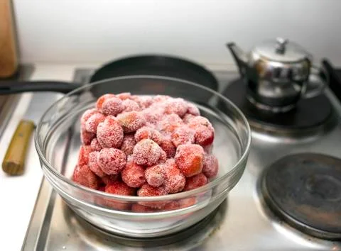 Defrosting strawberry Photos